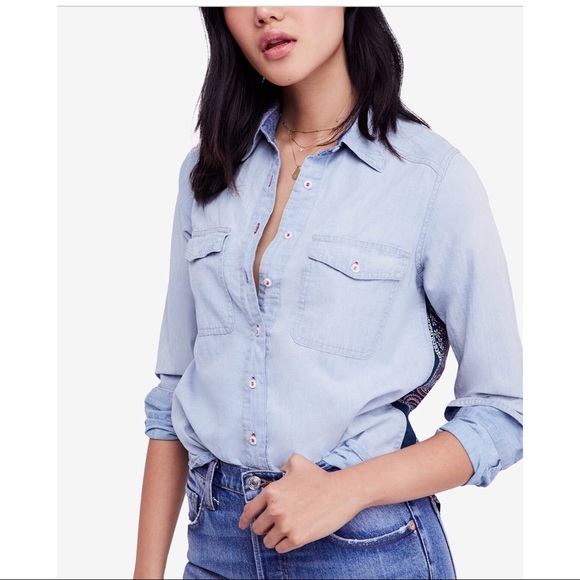 SALE VINTAGE FREE PEOPLE BANANA BANDIT LS SHIRT - Picture 3 of 6